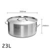6.1 Gallon Top-Grade Thick Stainless Steel Stock Pot 18/10 – Heavy-Duty Cooking Pot Durable Professional Kitchen Cookware