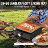 Commercial Griddle, 16.9" Heavy Duty Manual Flat Top Griddle, Countertop Gas Grill with Non-Stick Cooking Plate, Steel Natural Gas Griddle