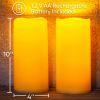 4"x10" Large Solar Candles Outdoor Waterproof, Dusk to Dawn, Solar Powered Flameless Candles for Outdoor, Lanterns, Set of 4