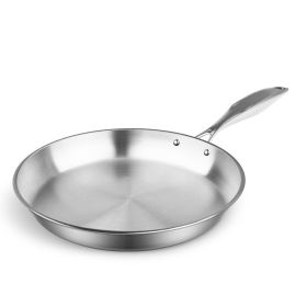 13.4 in Stainless Steel Fry Pan – Top Grade, Induction Compatible Frying Pan Skillet