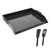 Carbon Steel Griddle, 22x16 inch Universal Flat Top Rectangular Plate, Gas Grill Griddle for BBQ Grill, Teppanyaki, Portable Family Cookware