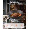 Cast Iron Skillet, 3-Piece Frying Pan Set (6, 8, 10 in), Heavy-Duty Skillets with Heat-Resistant Handle, Pre-Seasoned Chef's Pan, Kitchen Cookware