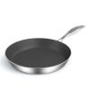 13.4 in Stainless Steel Fry Pan – Large Non-Stick Induction Compatible Frying Pan Skillet