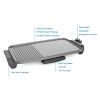 Plus 12"x20" Electric Ceramic Griddle, Nonstick, 1500 Watts, Temperature Control