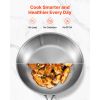 Tri-Ply Stainless Steel Frying Pan, 3 Pcs Set (8, 10, 12 in), Cooking Skillet with Heat-Resistant Handle, Chef's Kitchen Cookware, Oven, Gas, Electric