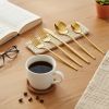 40-piece gold and silver cutlery set, 8-person stainless steel cutlery set, food-grade knives, forks and spoons.