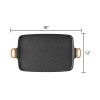 Prairie Signature Cast Aluminum Double Griddle, Charcoal Speckle