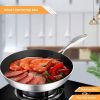 8.7 inches Stainless Steel Fry Pan – Durable Non-Stick Induction Compatible Frying Pan Skillet