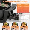 Dual-Flavor Electric Hot Pot 6L with Divider, 5 Temperature Control Non-Stick Shabu Shabu Pot