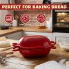 Kitchen Multi-usage Cast Iron Pot with Handles for Bread Baking