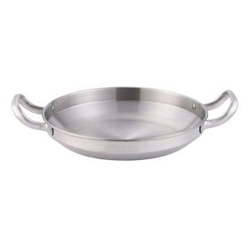 Double Ears Pan Seafood Rice Pan Fried Chicken Tray (Type: 28cm, Color: Silver)